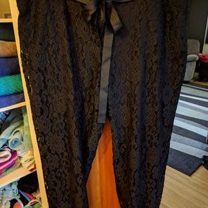 Lace black pants